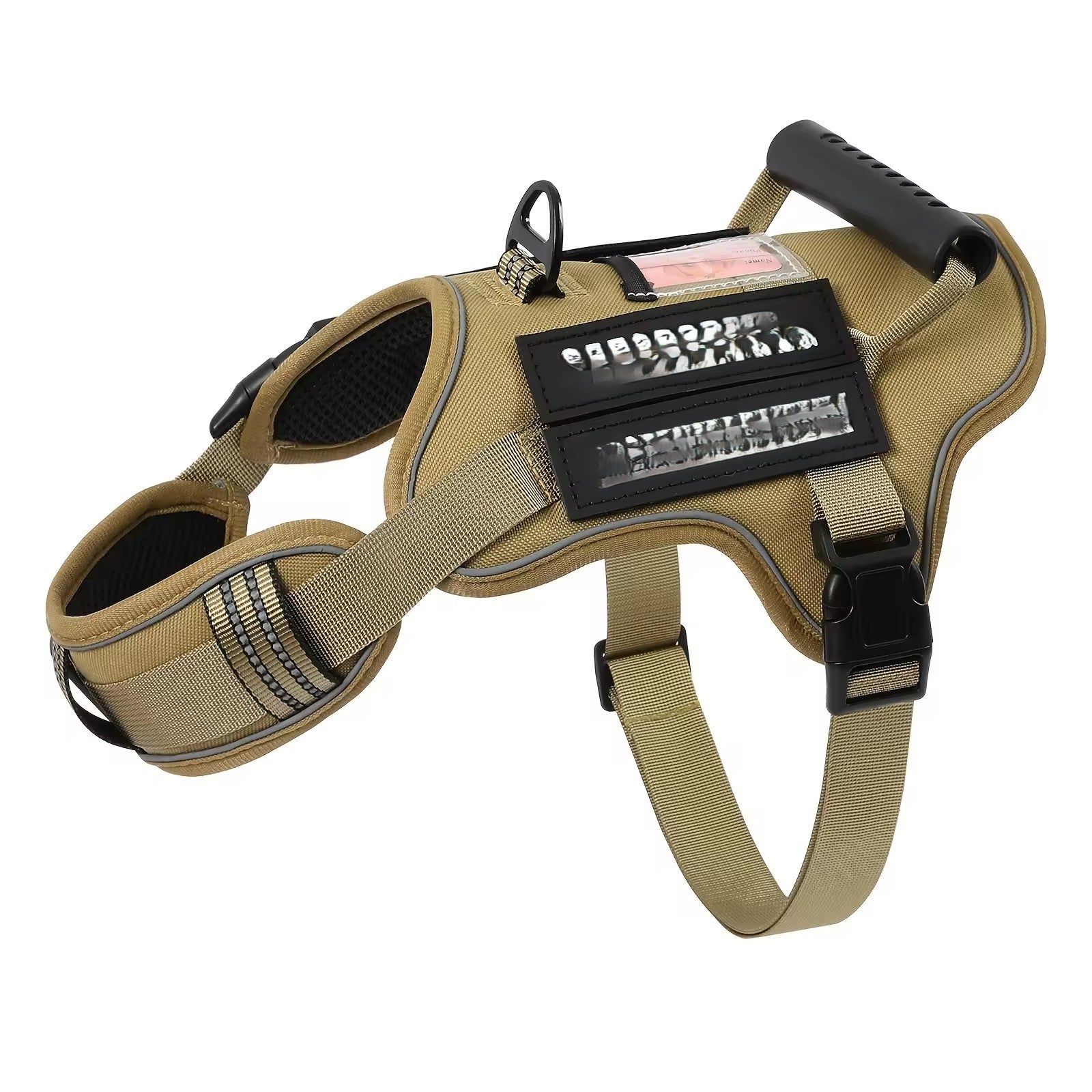 Tactical No-Pull Dog Harness — Handle, Reflective & Service Vest