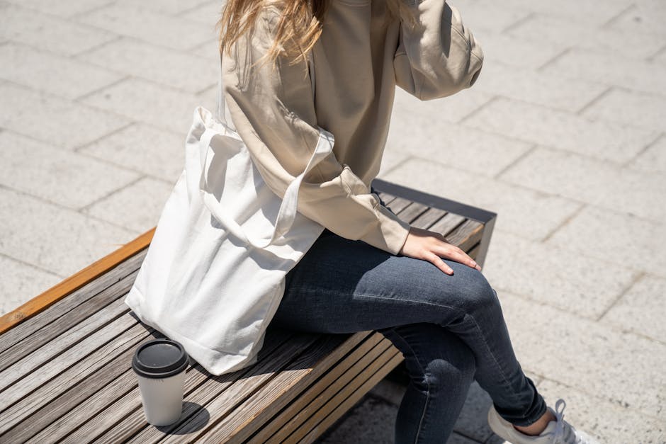 Minimalist Tote Bag | Sustainable Canvas Carryall | Declutter Your Life